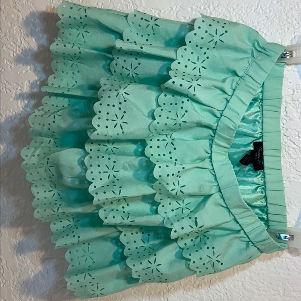 Mint green skirt